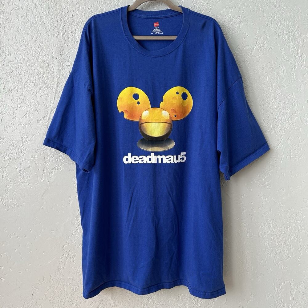 deadmau5 Shirt 4XL Blue Cheese EDM Electronic Dance Music Graphic Tee Big Tall